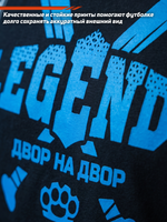 Футболка спортивная хлопковая мужская LEGENDA Двор на Двор синяя