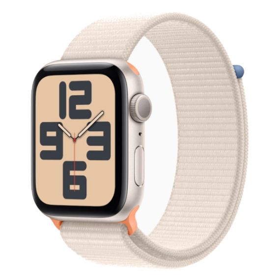 Часы Apple Watch SE (2023) GPS 44mm Aluminum Case with Sport Loop (Сияющая звезда)