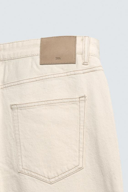 ZARA ДЖИНСЫ SLIM TAPERED FIT, ЭКРЮ