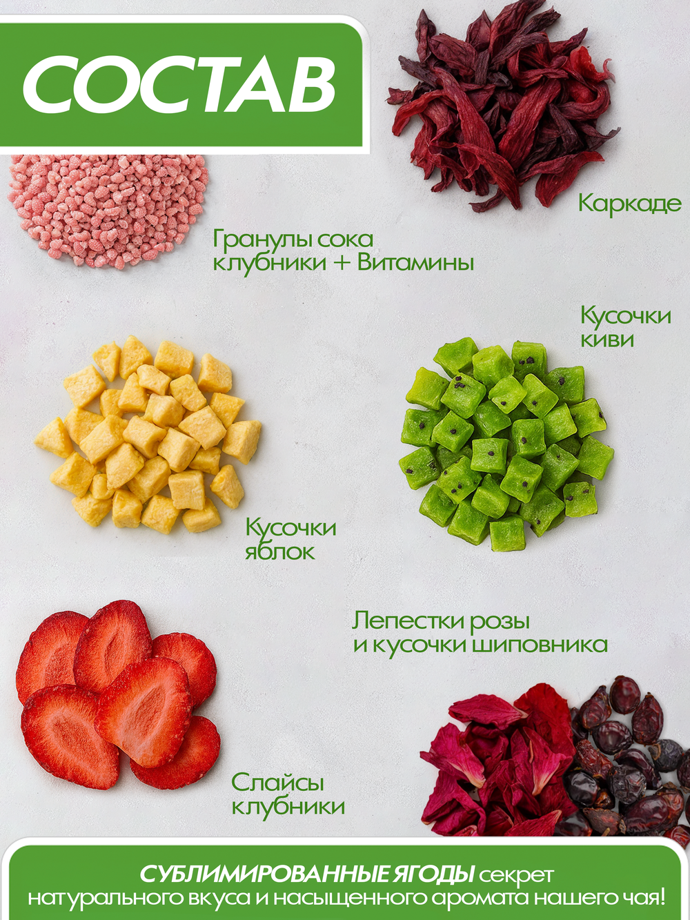 Чай Tasteabrew PRO "Киви Клубника" 250гр