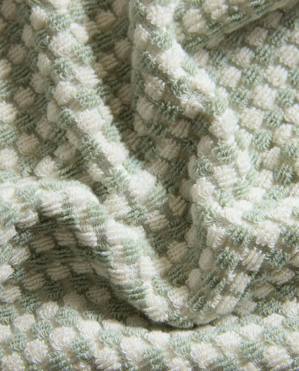 Zara Home Полотенце для лица и рук из хлопка, зелёный · 4587/013