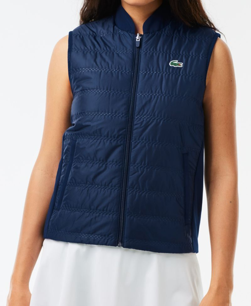 Женская теннисная жилетка Lacoste Sport Reversible Golf Vest - небесный
