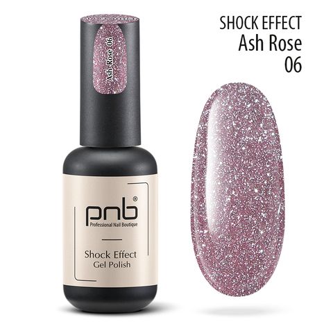 Гель-лак светоотражающий SHOCK EFFECT PNB 06 Ash Rose 8 ml UV/LED