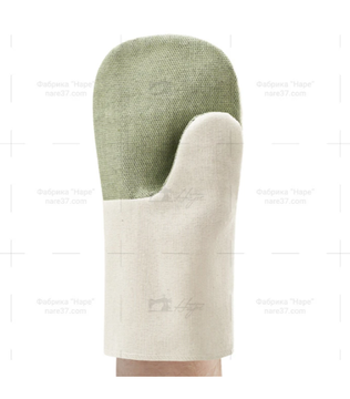 Рукавицы х/б с брезент. наладон. дв. аппрет. (240 г/380 г)