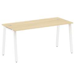 Metal System Стол письменный на А-образном м/к БА.СП-4 Акация Лорка/Металл Белый 1600*720*750