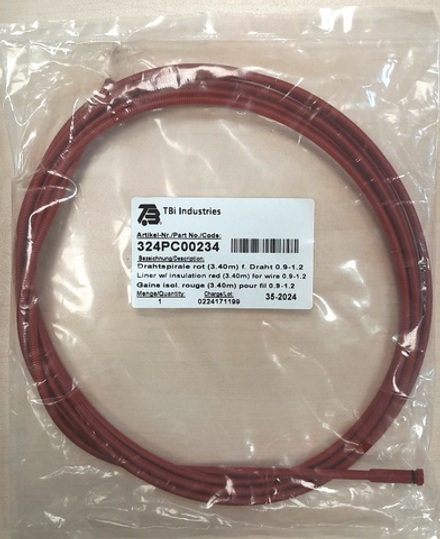 324PC00234 Канал подающий красный 3,4m проволока 0,9-1,2мм