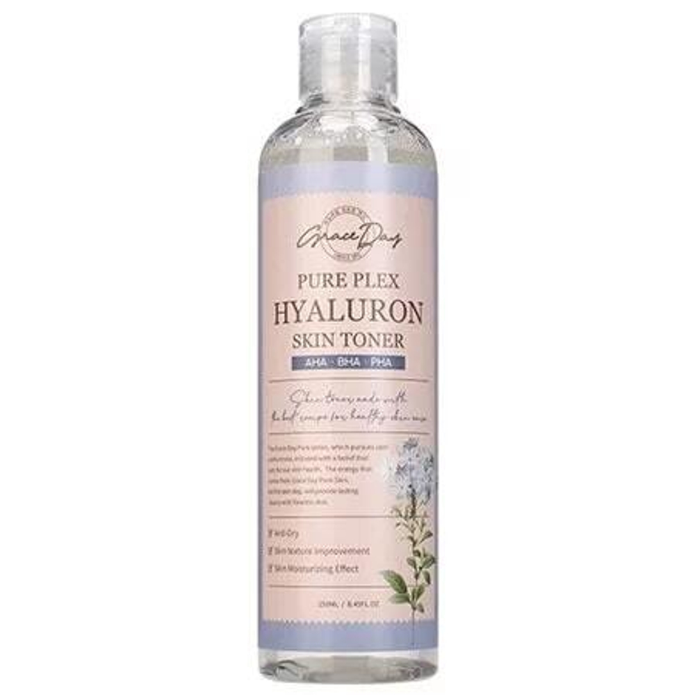 Тонер для лица с гиалуроновой кислотой Grace Day Pure Plex Hyaluron Skin Toner Срок ОКТЯБРЬ 2025