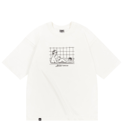 Футболка Haided DIVING CLUB RLXD HW TEE ecru