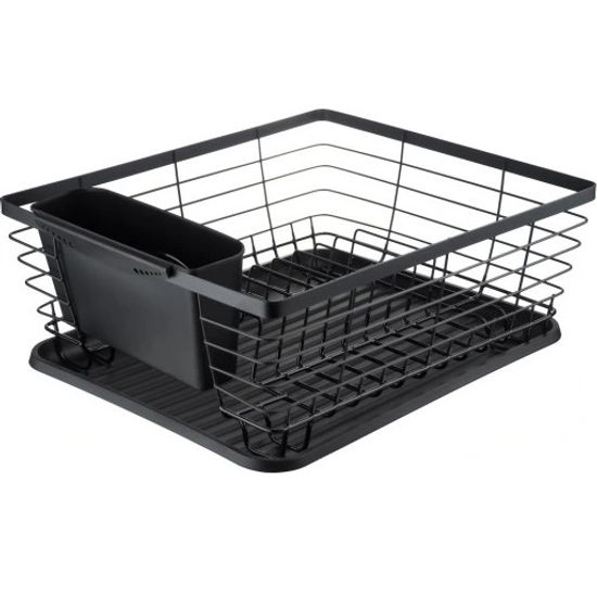 Сушилка для посуды с поддоном черная Ofenbach NB 100403 из алюминия