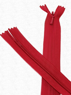 Молния потайная неразъемная, Т3 50 см (нейлон) цвет 159 красный