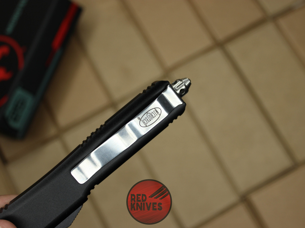 Нож Microtech Ultratech T/E - черная рукоять, танто клинок сатин + запчасти RK-387