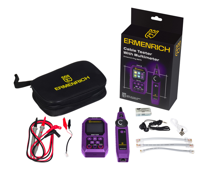 Кабельный тестер с мультиметром Ermenrich Ping SM75
