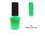 МАЛИНА Лак для стемпинга N3 Green Splash (Зеленый неон), 12 мл