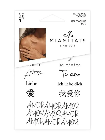 Переводные тату mini MIAMITATS About Love