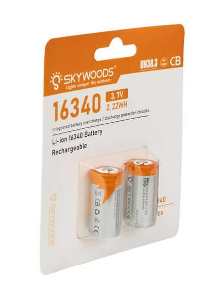 Аккумуляторы Skywoods INR16340 700mAh комплект - 2 шт.