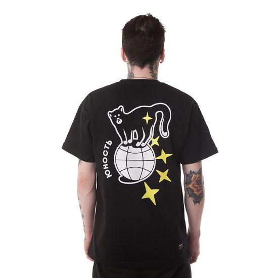 Футболка ЮНОСТЬ™ «И целого мира мало» - 5 звёзд (Черный)