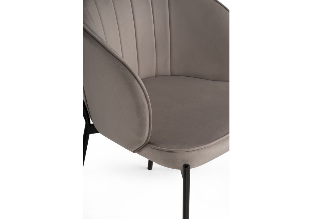 Стул на металлокаркасе Нейл дымчатый / черный