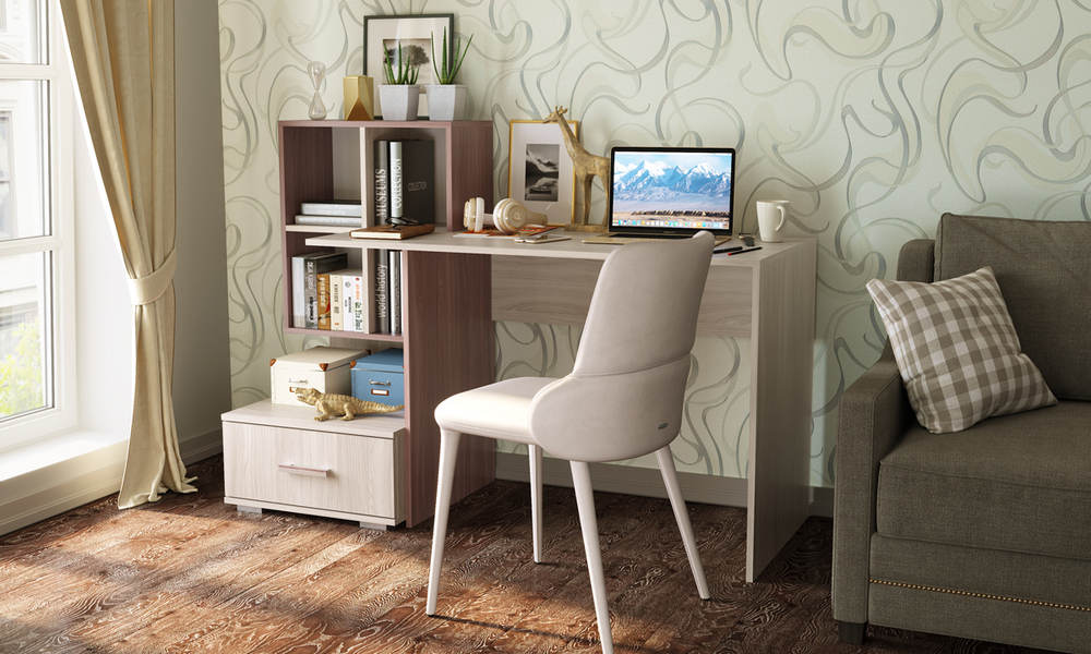 Стол компьютерный ПСК-10 (дуб сонома/белый)