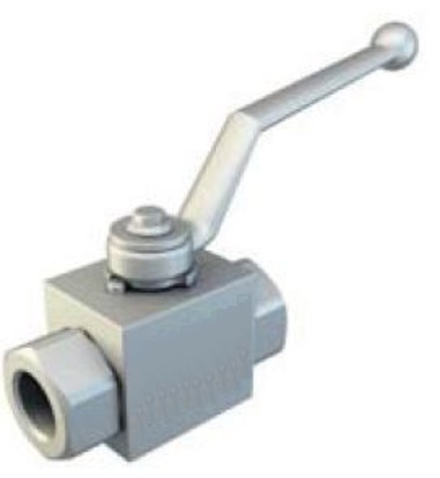 Кран 2-х ходовой шаровый BSP 3/8" DN10 P=500 compact с отверстиями для монтажа