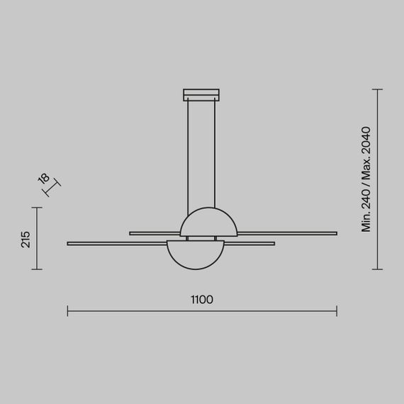 Подвесной светодиодный светильник Maytoni Modern Skyline MOD179PL-L26BS4K