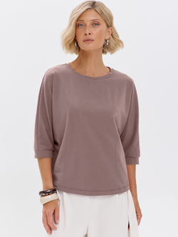 Свободная футболка летучая мышь с рукавом 3/4