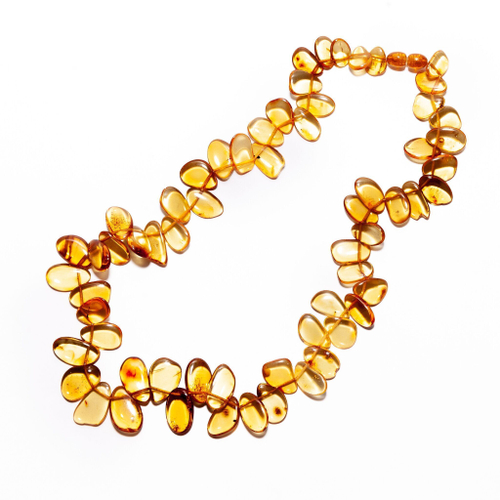 Бусы из янтаря натуральные, длина 50 см, длина бусин до 2 см.