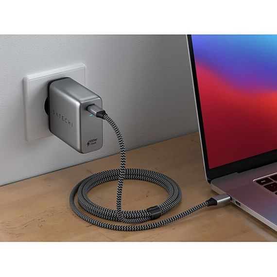 Сетевое зарядное устройство Satechi Compact Charger 100W GaN Power (ST-UC100WSM-EU) Space Gray