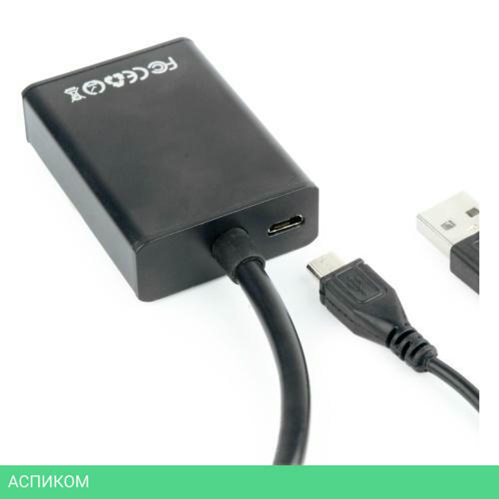 Адаптер Cablexpert A-VGA-HDMI-01 HDMI/VGA/3.5 мм jack (+ USB для питания)