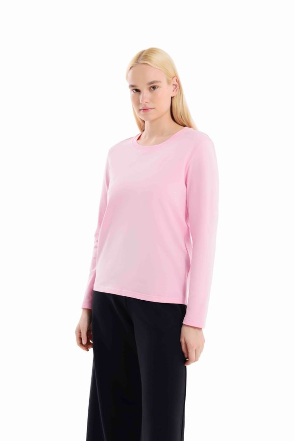 Лонгслив Скинни розовый - фото 2