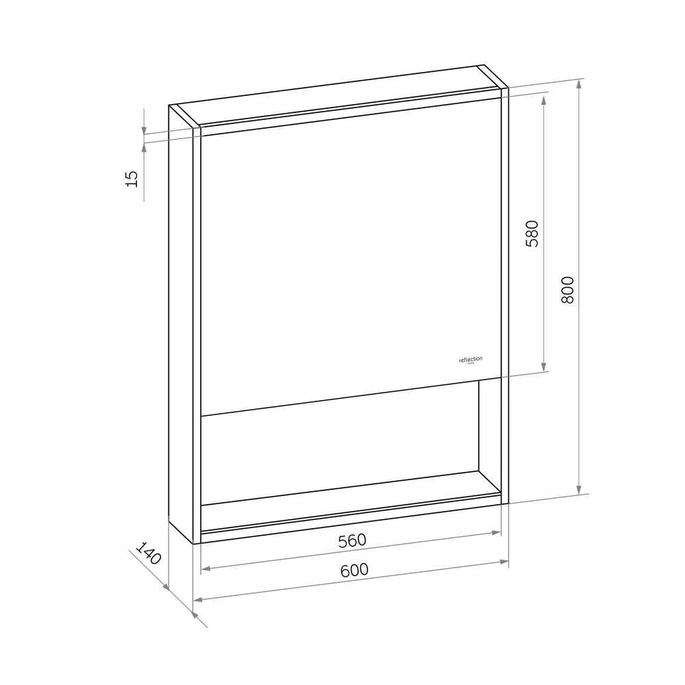 Зеркала-шкафы Reflexion Box RF2421BL