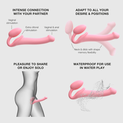 Strap-on-me Semi-Realiste BENDABLE ROSE - Гибкий страпон, M
