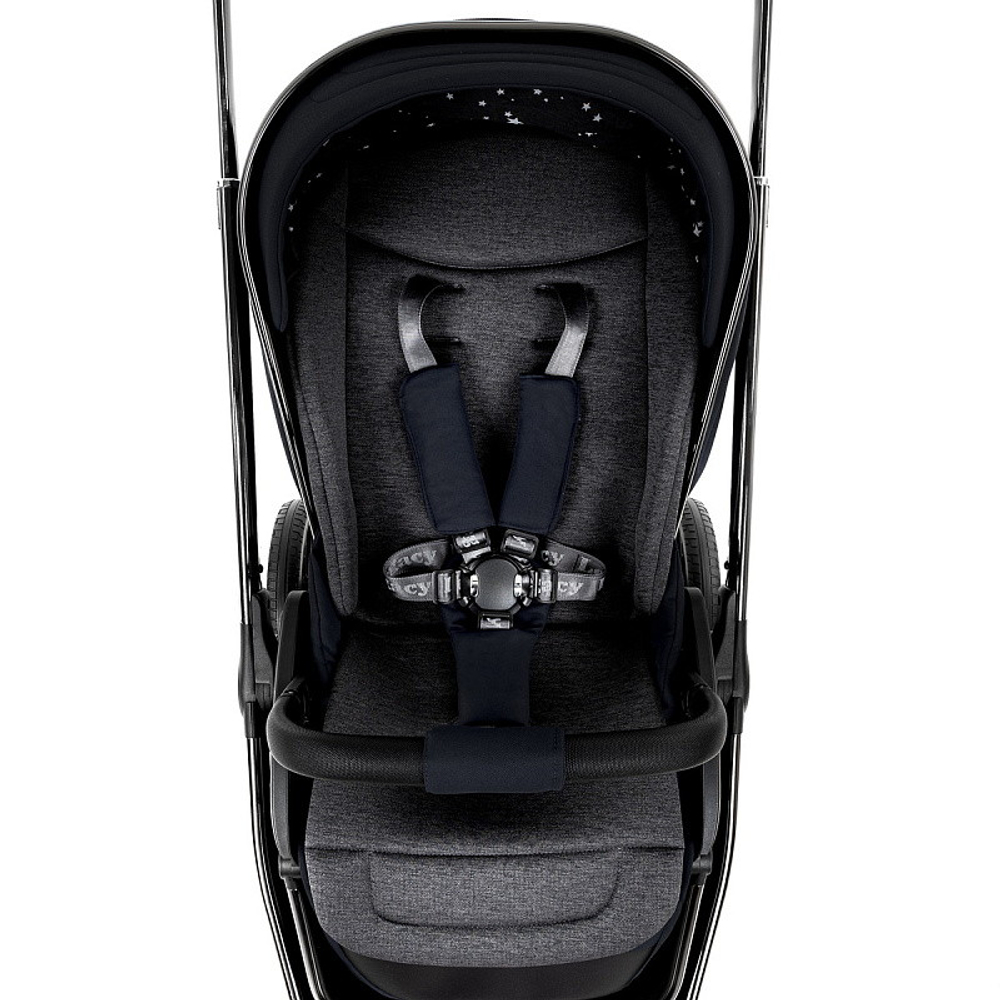 Детская коляска Pituso Mayla Lux 3 в 1 с автокреслом Baesa Black