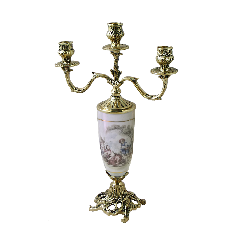 Bello De Bronze Канделябр Триумфато 3-х рожковый, золото