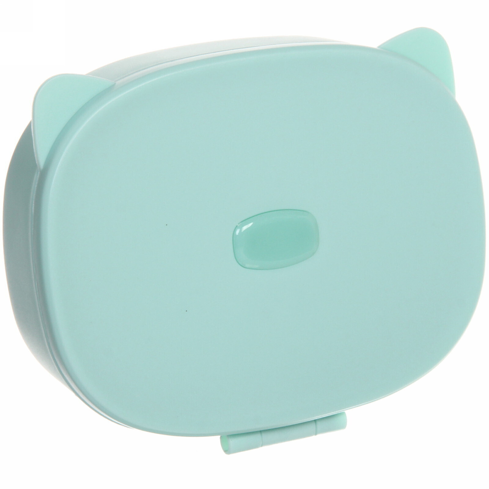 Зеркало настольное с органайзером для косметики «Beauty - Cat», цвет мятный, 17*13*6,5см