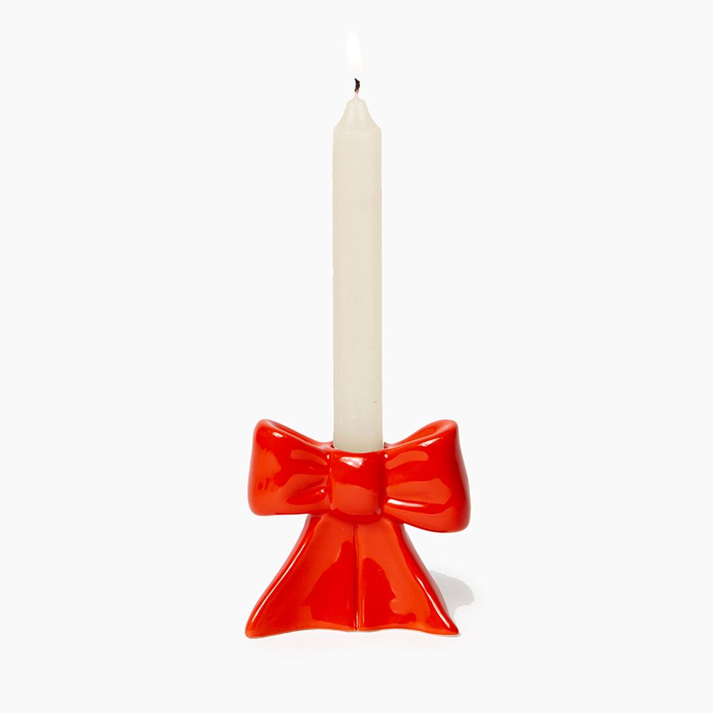 Подсвечник Bow, 8 см, красный