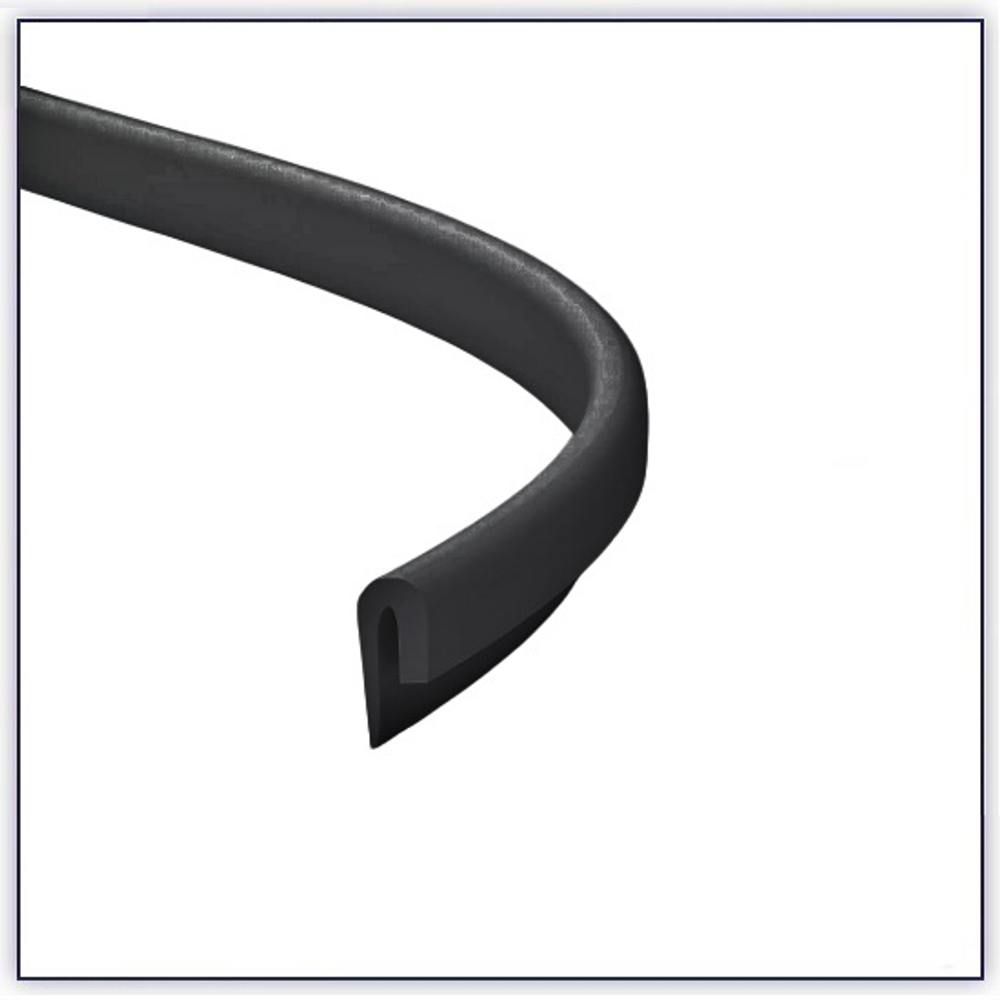 Чёрный гарпун для натяжного потолка 1м