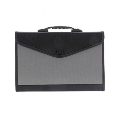 Портфель пластиковый 13отд. Lamark (морозоустойчивый) черный/серый DC 0017-GR