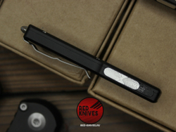 Нож Microtech UTX-70 A+++ D/E - клинок серый апокалиптик, рукоять черная