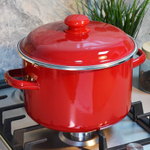 Кастрюля 5,5л цилиндрическая без рисунка, цвет в ассортименте