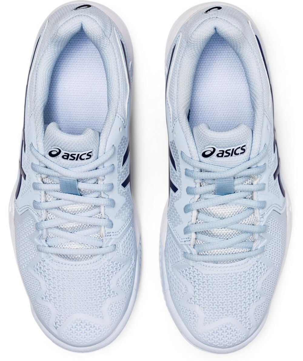 детские Кроссовки теннисные Asics Gel-Resolution 8 Clay GS - soft sky/dive blue