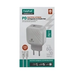 Зарядное устройство FaizFull FC178 PD25W 3A Type-C + кабель Type-C-Type-C Black
