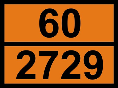 Наклейка "Гексахлорбензол 60 / 2729" ДОПОГ