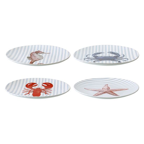 Набор из четырех тарелок aquarium из коллекции sea treasures, D21,5 см