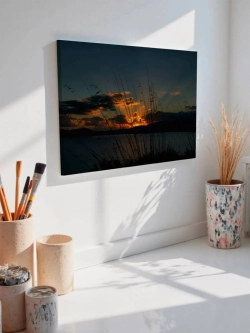 Картина на стену 40 X 50 Закат на озере