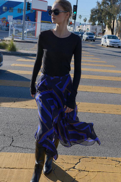 ZARA ЮБКА МИДИ АСИММЕТРИЧНОГО КРОЯ С ПРИНТОМ, РАЗНОЦВЕТНЫЙ