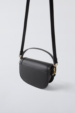 ZARA МИНИ-СУМКА С РЕМНЕМ ЧЕРЕЗ ПЛЕЧО, ЧЕРНЫЙ