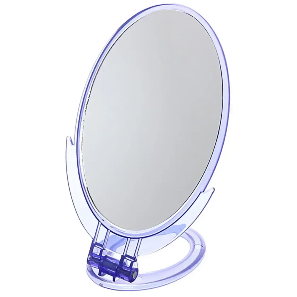 Зеркало настольное в пластиковой оправе «Классика - Практика» овал, подвесное 15*10.5см