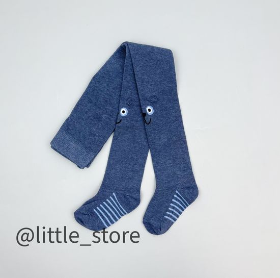 Колготки хлопковые, Джинсовый меланж