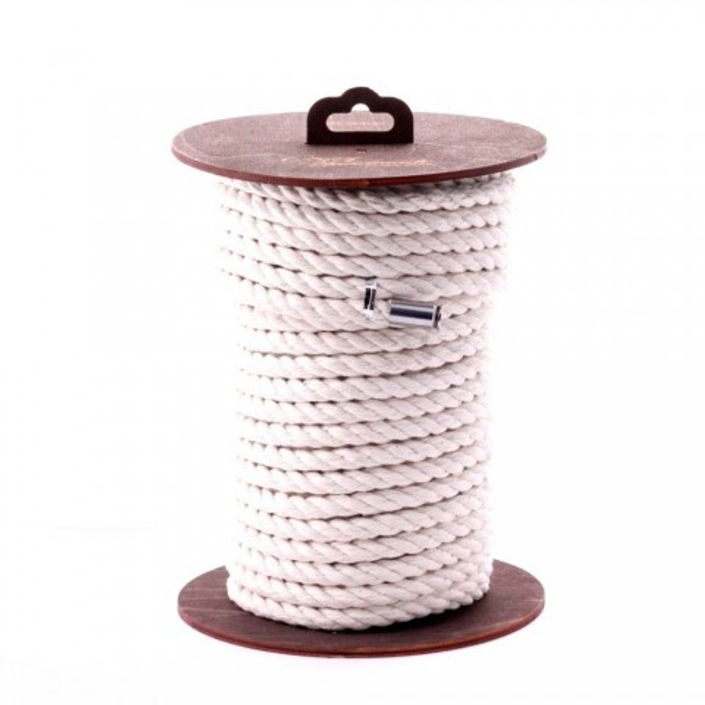 Хлопковая веревка для шибари, на катушке, белая, 10 м