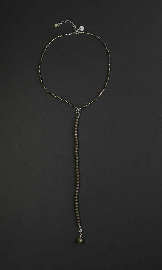 Колье Сотуар "Memo Flow" из пирита